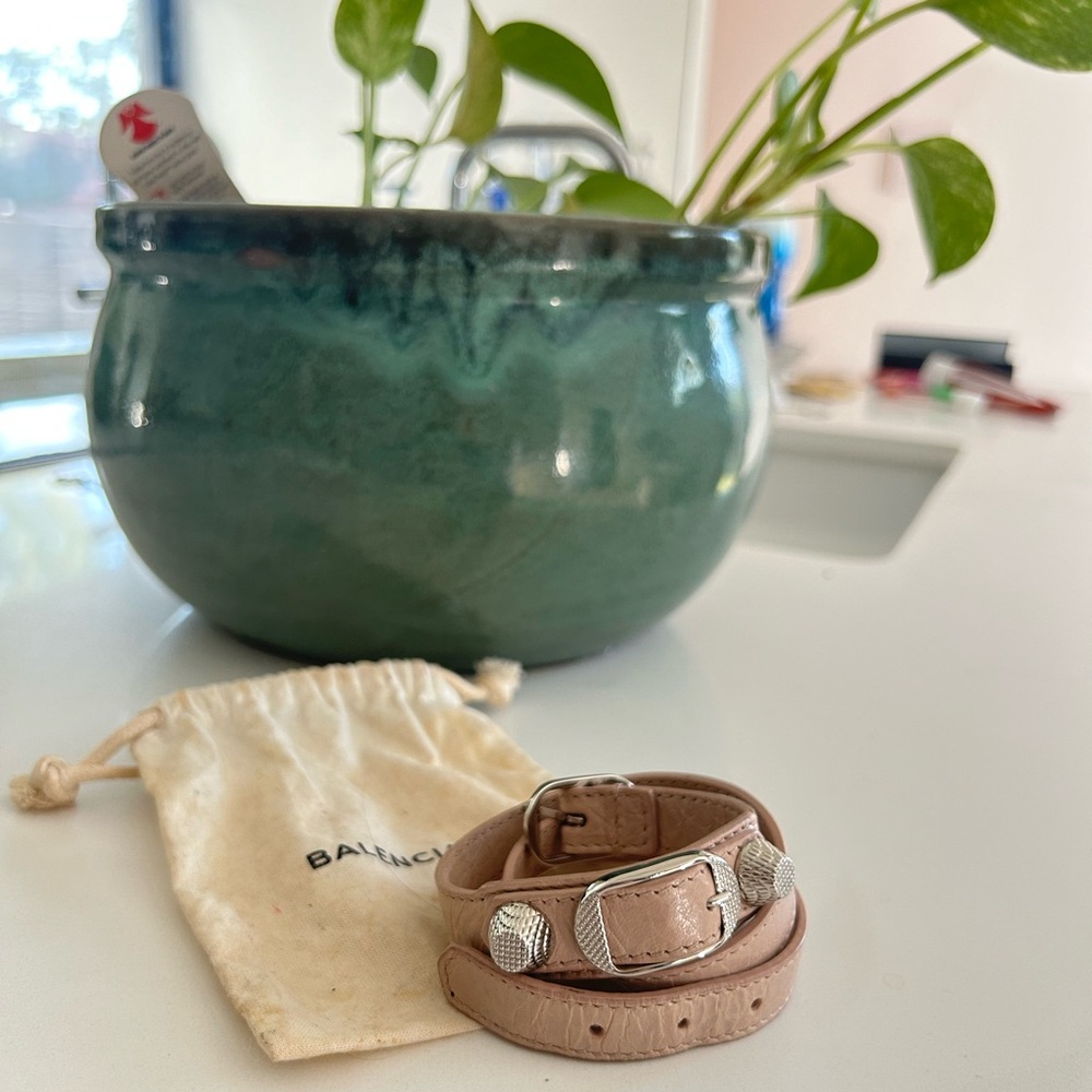 Balenciaga Pink Bracelet with Studded Details